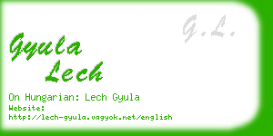 gyula lech business card